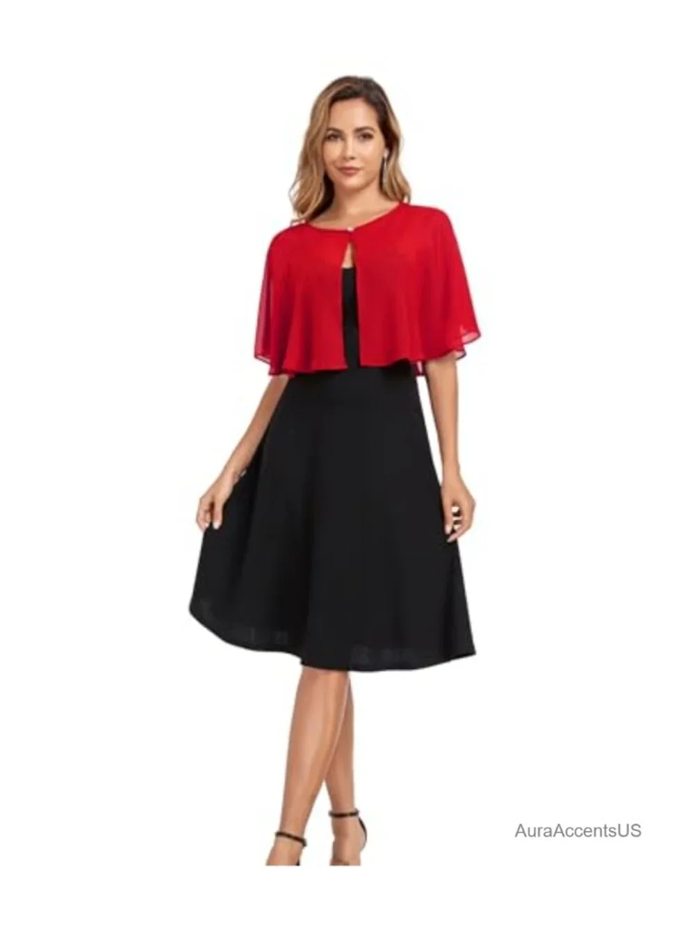 N/A chiffon capelet